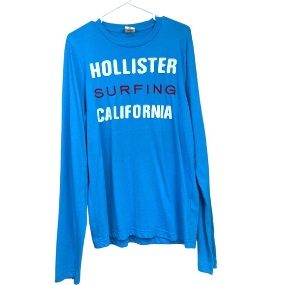 Sz XL Hollister Long Sleeve Blue Shirt - Picture 3 of 4